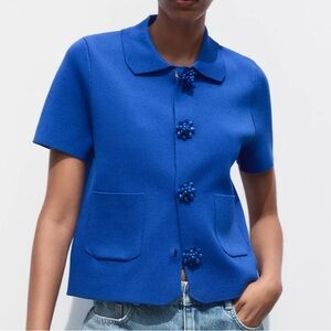 Zara beaded button cardigan